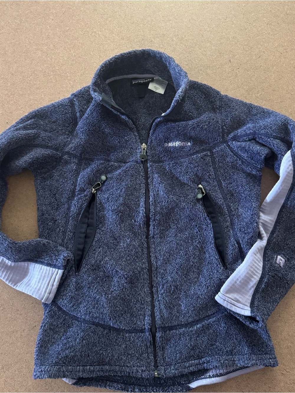 Patagonia women Navy Blue Plush Fleece Zip Jacket small